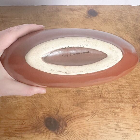 MCM Style Oval Ceramic Vase Red Green Tan Glaze. - Picture 5 of 8